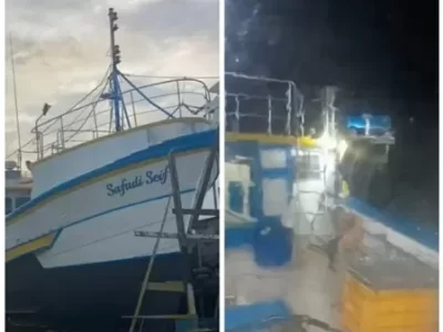 Barco com oito pessoas naufraga em Santa Catarina