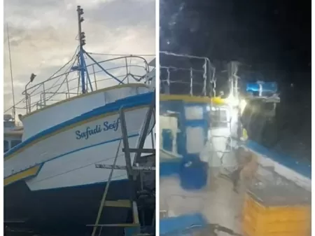Barco com oito pessoas naufraga em Santa Catarina