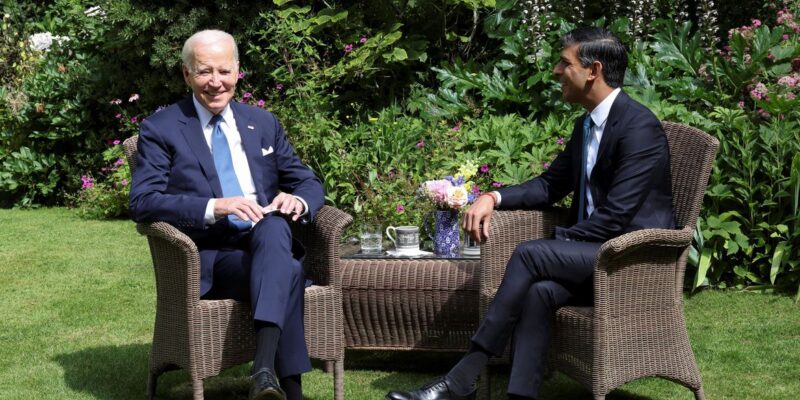 Biden se encontra com Sunak e Rei Charles antes de cúpula da Otan