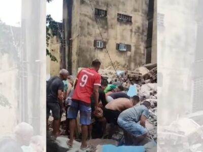 Três pessoas morrem em desabamento no Recife; 10 estão soterradas