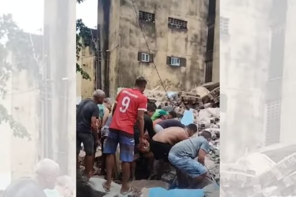 Três pessoas morrem em desabamento no Recife; 10 estão soterradas