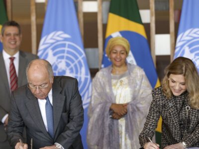 Brasil assina Parceria com a ONU para Desenvolvimento Sustentável Documento orienta Brasil assina Parceria com a ONU para Desenvolvimento Sustentável Documento orienta