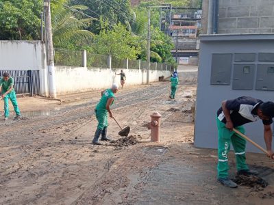 Municípios atingidos pela forte chuva realizam ações de recuperação. Em Colatina, a rápida resposta operacional do SANEAR  ajudou a população