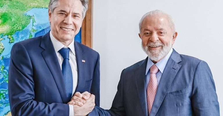 Presidente Lula recebe secretário de Estado dos Estados Unidos, Antony Blinken