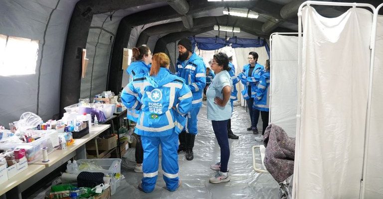 Governo reforça cuidado de saúde no RS com novo hospital de campanha e aumento de voluntários da Força Nacional do SUS