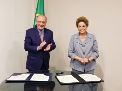 Alckmin e Dilma formalizam R$ 5,7 bilhões do Banco do Brics para o Rio Grande do Sul