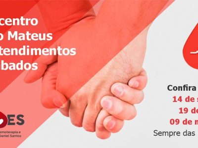 Hemocentro de São Mateus coleta mais de 100 bolsas de sangue em atendimento aos sábados