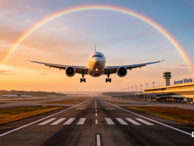 FEITO HISTÓRICO: AEROPORTO DE VITÓRIA RECEBE SEU PRIMEIRO VOO INTERCONTINENTAL FEITO HISTÓRICO: AEROPORTO DE VITÓRIA RECEBE SEU PRIMEIRO VOO INTERCONTINENTAL
